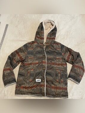 Pendleton Multicolor Geo-Print Hooded Puffer Jacket